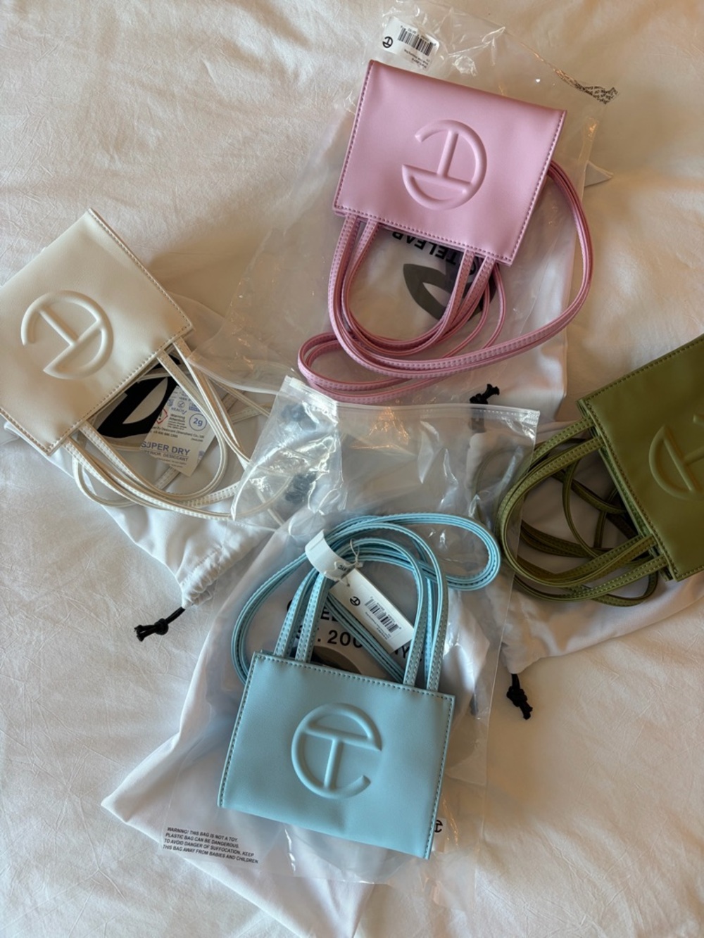 Telfar Mini Shopping Bag — Pastel Pink